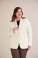 Sacou sport-elegant mărime mare, cu rever și nasturi