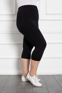 Colant marime mare din bumbac trei sferturi cu sold pana la 160 cm. - negru