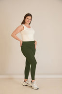 Colant marime mare din bumbac cu sold pana la 160 cm. - olive