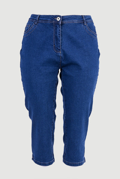 Blugi marimi mari trei sferturi 3/4 Rebecca - denim