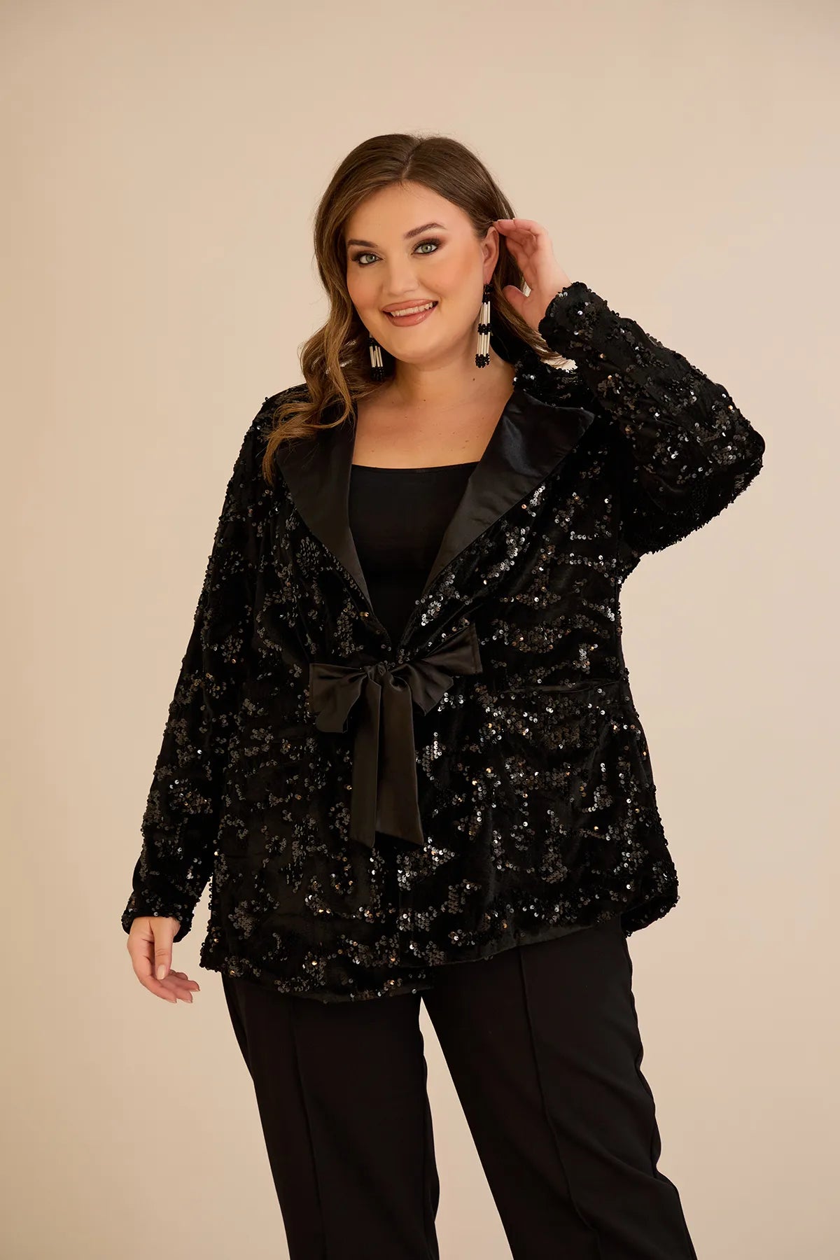 Sacou mărime mare de ocazie cu paiete