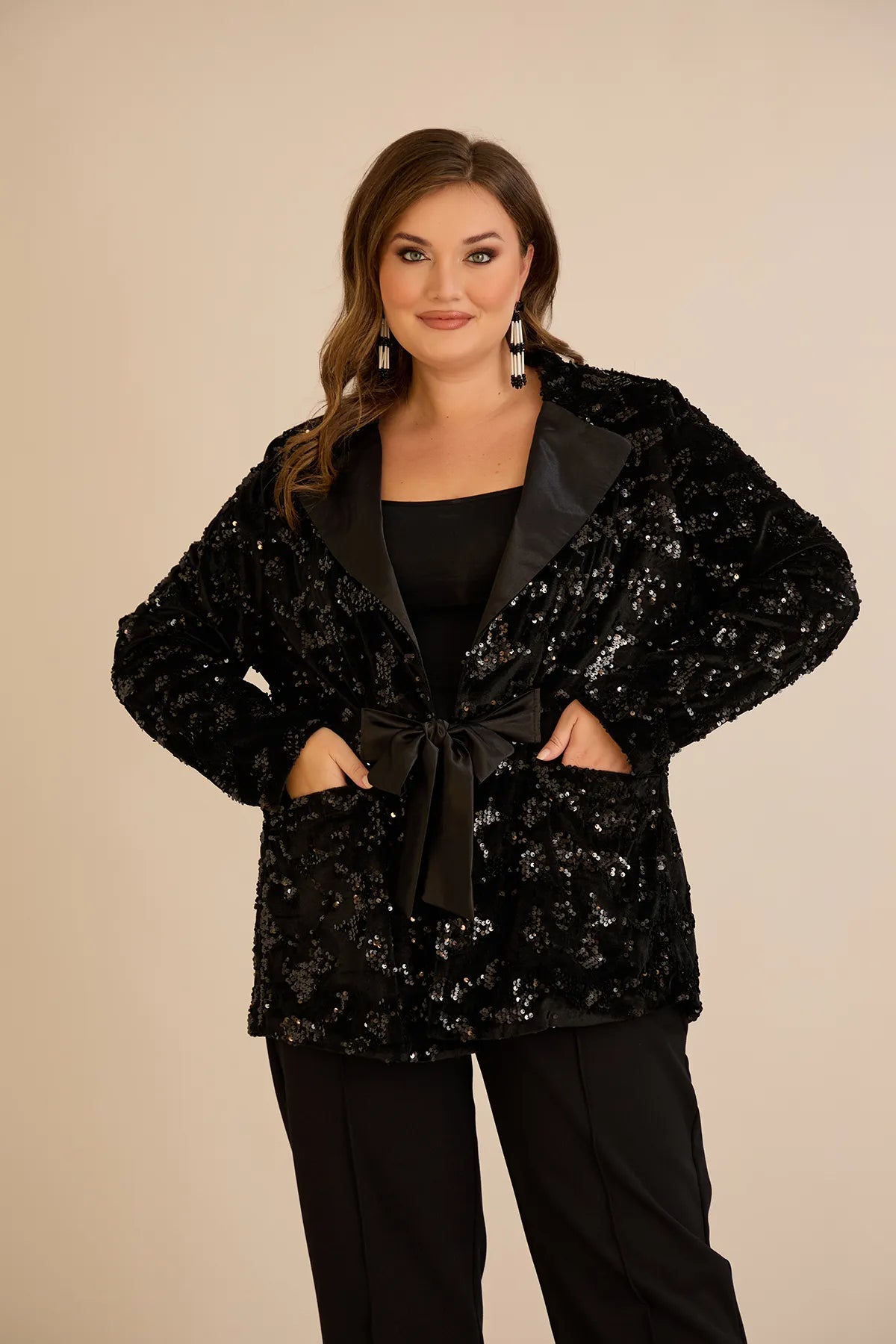 Sacou mărime mare de ocazie cu paiete