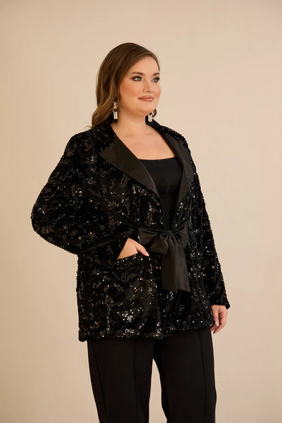 Sacou mărime mare de ocazie cu paiete