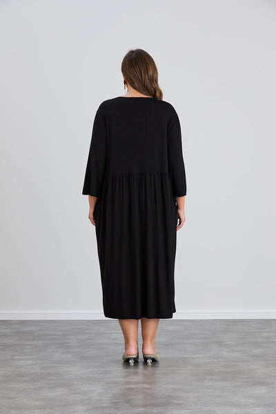 Rochie marime mare din vascoza elastica pana la 200 cm. sold - negru