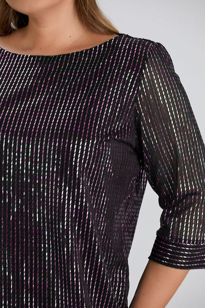 Rochie marime mare spectaculoasa din material usor cu paiete - lila