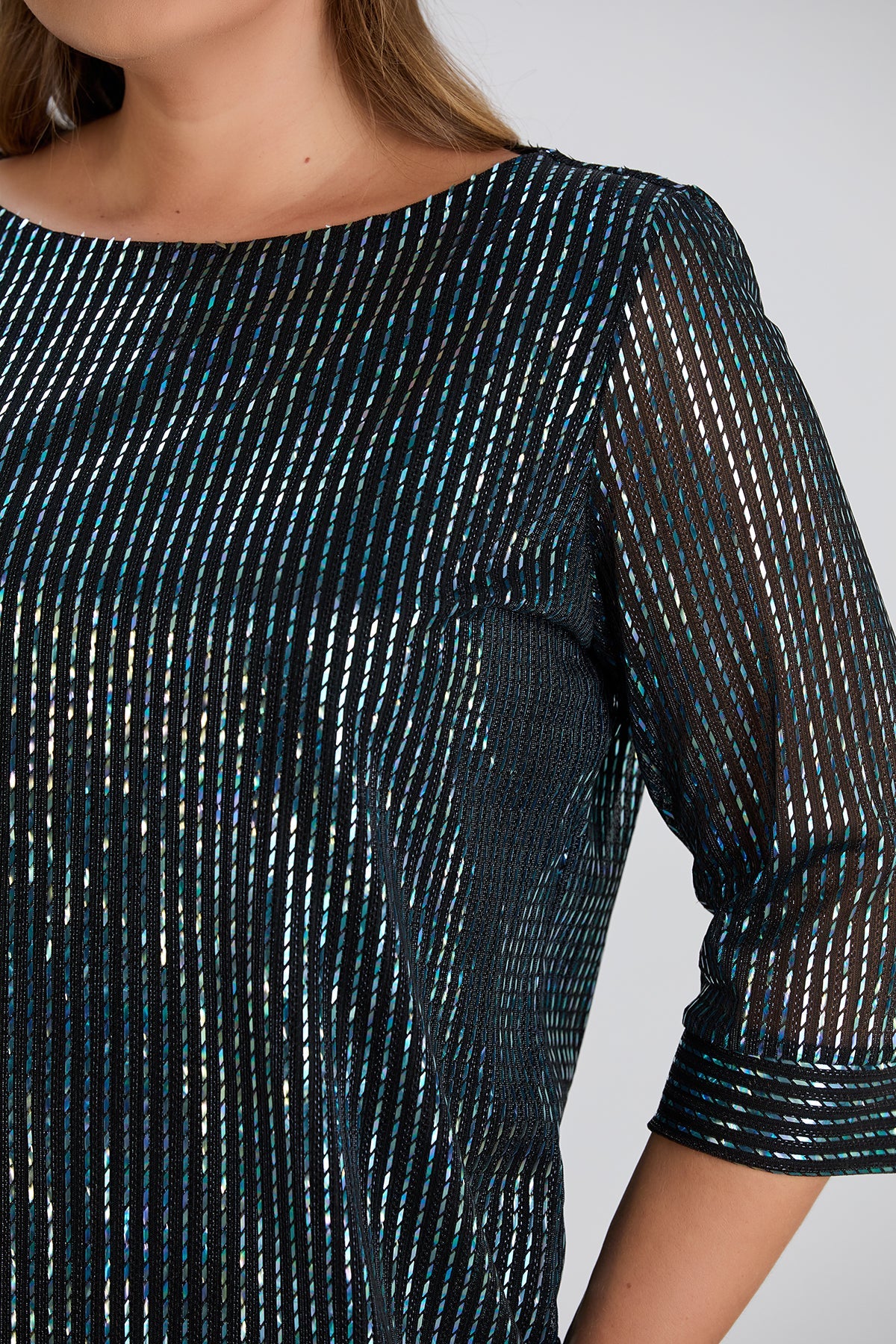 Rochie marime mare spectaculoasa din material usor cu paiete - verde