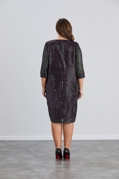 Rochie marime mare spectaculoasa din material usor cu paiete - lila
