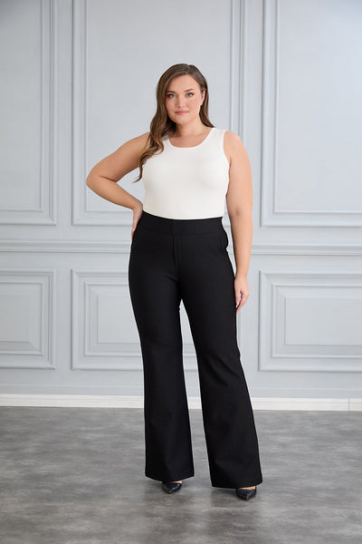 Pantalon marime mare retractabil Borisa rascroit de la genunchi