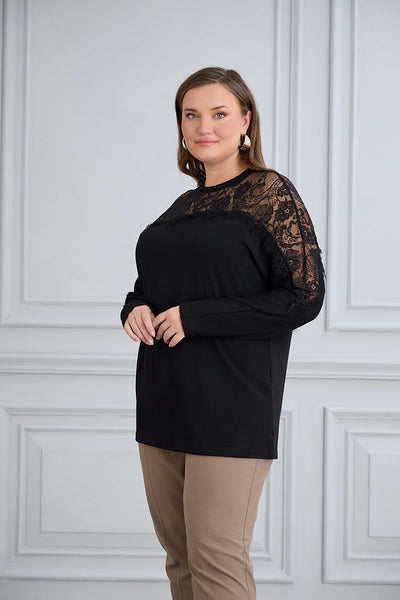 Bluza eleganta marime mare cu dantela
