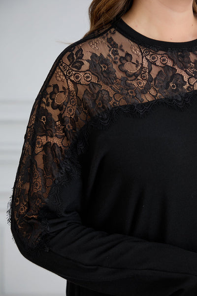 Bluza eleganta marime mare cu dantela