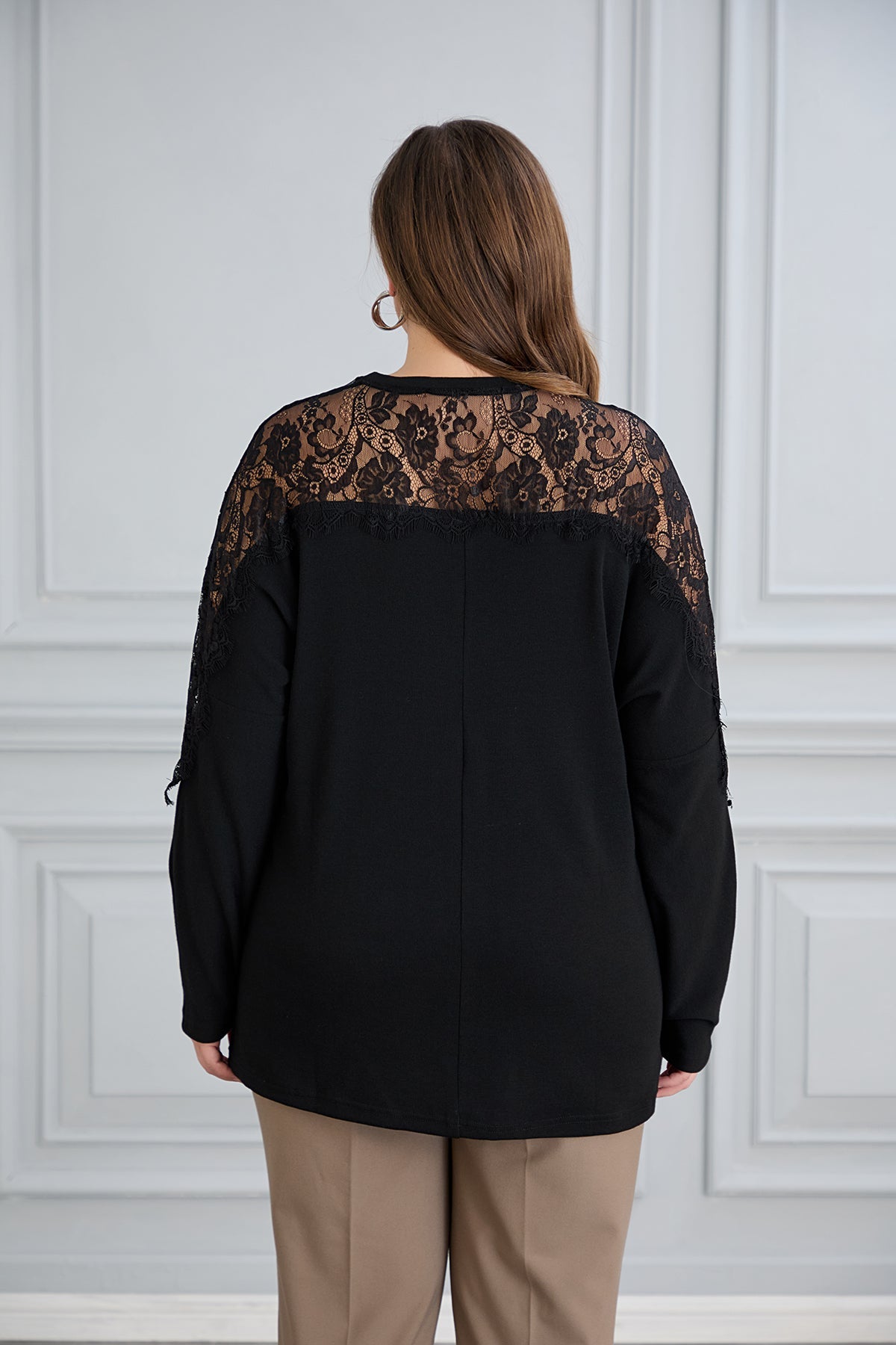 Bluza eleganta marime mare cu dantela