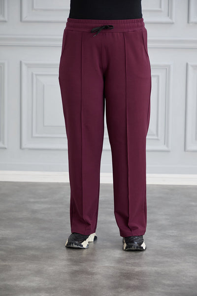 Pantalon sport marime mare larg Daily - lila