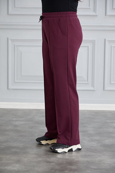 Pantalon sport marime mare larg Daily - lila