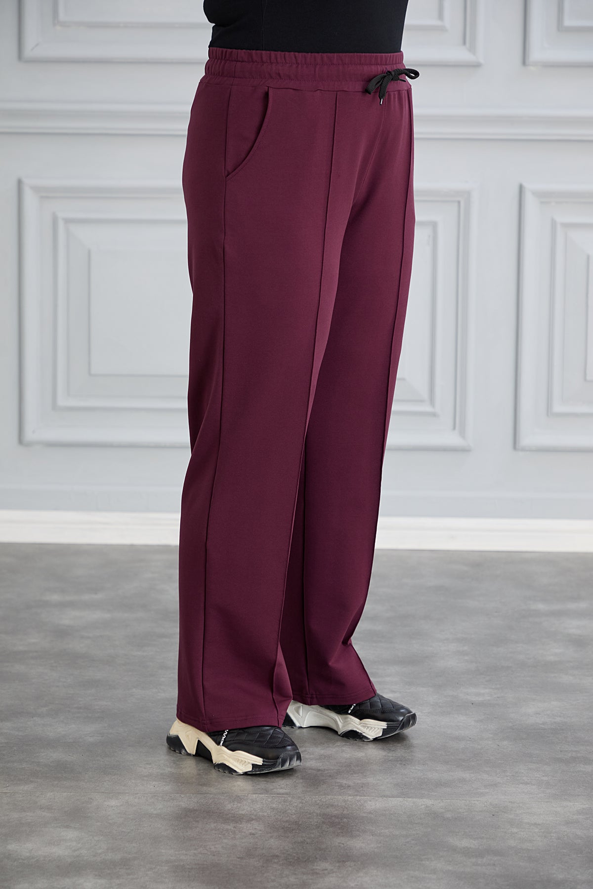 Pantalon sport marime mare larg Daily - lila
