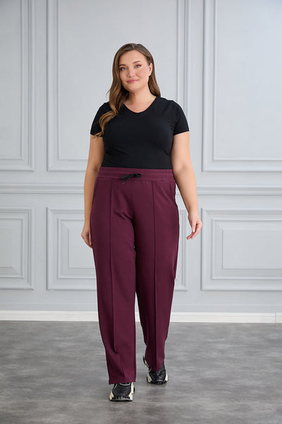 Pantalon sport marime mare larg Daily - lila