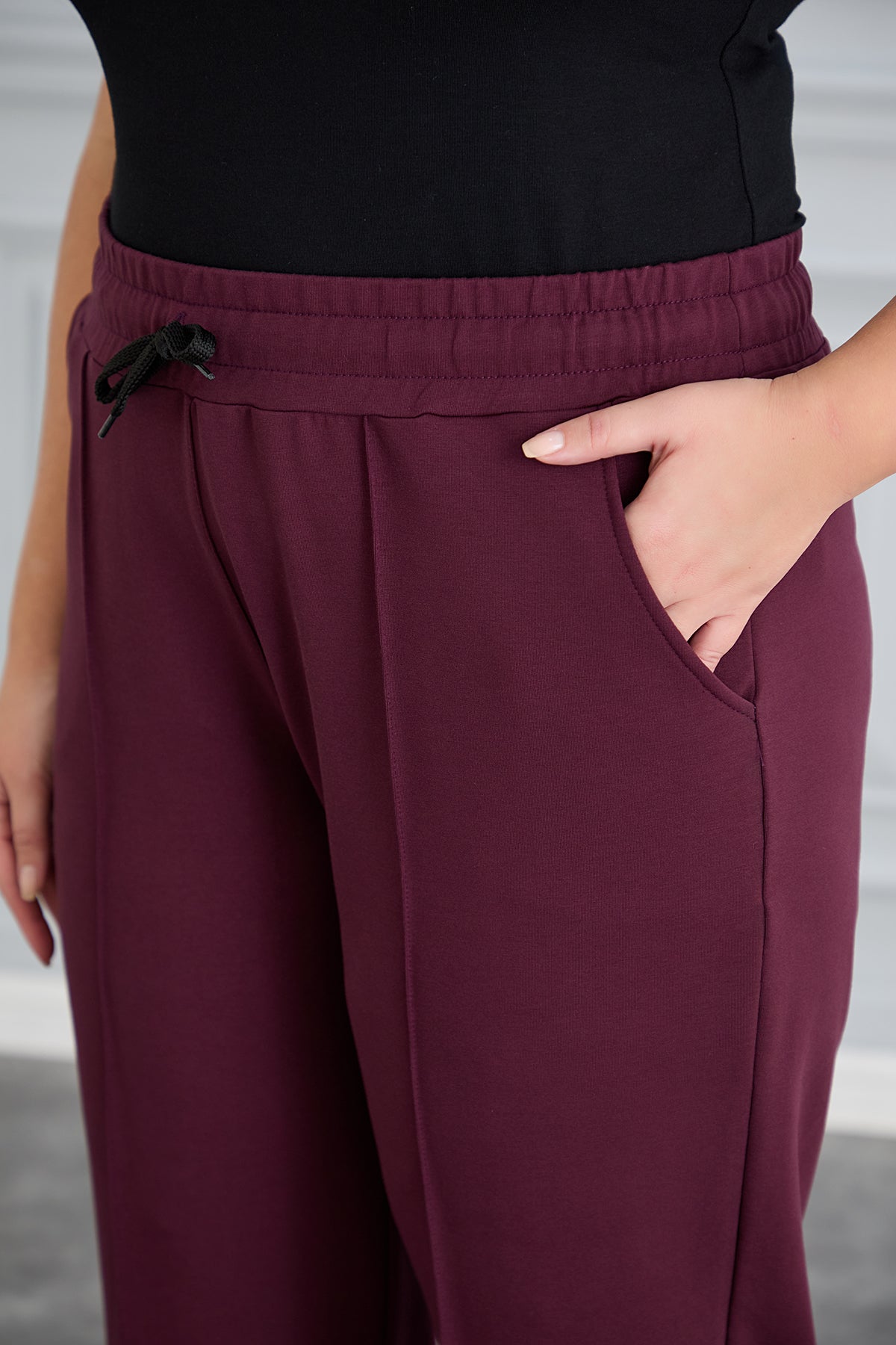 Pantalon sport marime mare larg Daily - lila