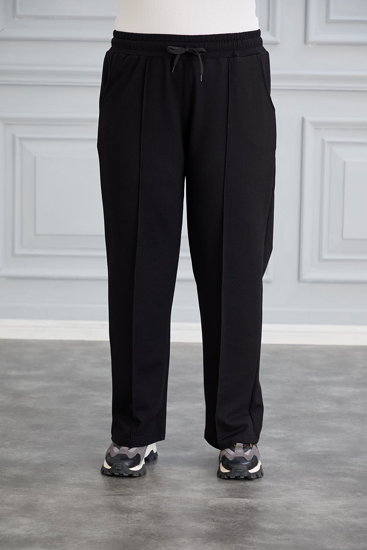 Pantalon sport marime mare larg Daily - negru