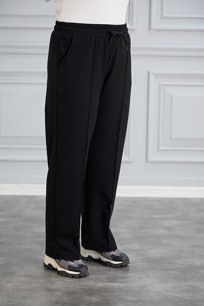 Pantalon sport marime mare larg Daily - negru