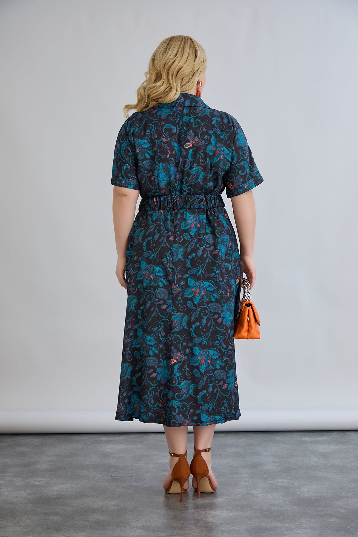 Rochie marime mare florala din viscoza