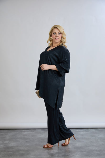 Set formal marime mare din 2 piese cu efect de lux