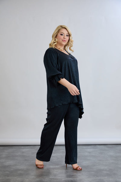 Set formal marime mare din 2 piese cu efect de lux