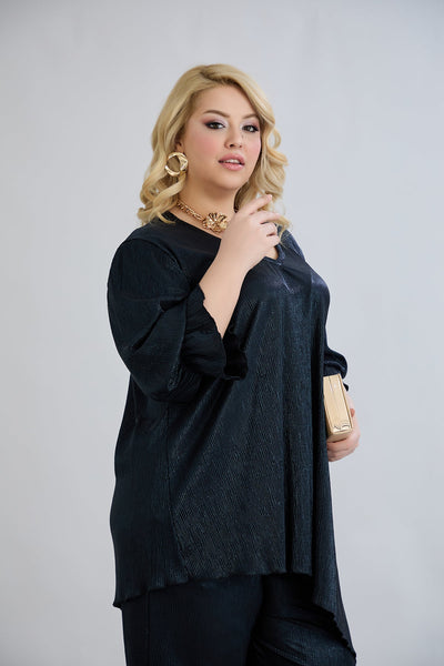 Set formal marime mare din 2 piese cu efect de lux