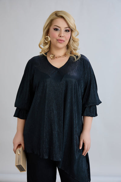 Set formal marime mare din 2 piese cu efect de lux
