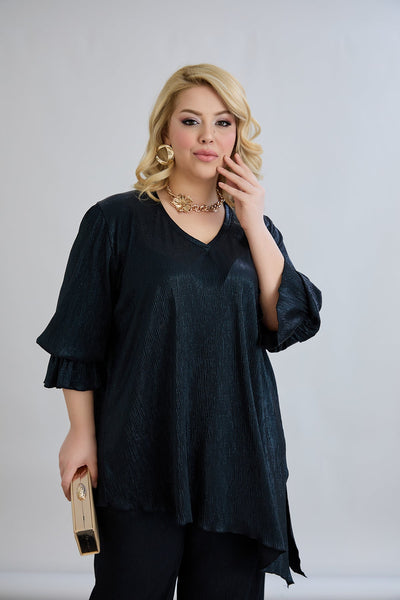 Set formal marime mare din 2 piese cu efect de lux