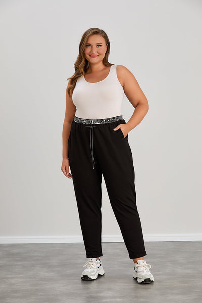 Trening modern marime mare cu banda elastica cu litere