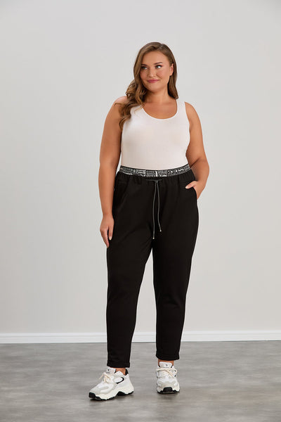 Trening modern marime mare cu banda elastica cu litere
