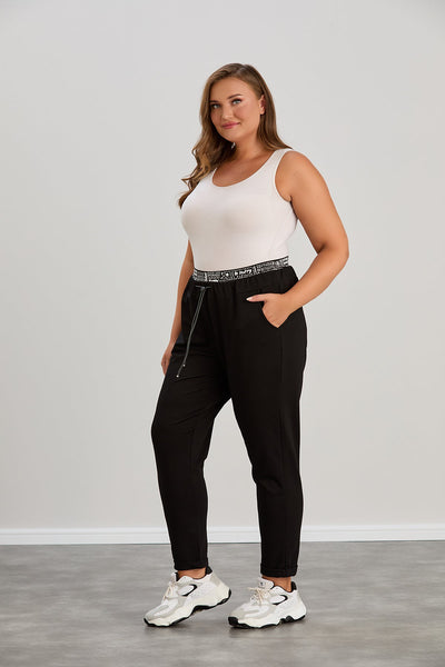 Trening modern marime mare cu banda elastica cu litere