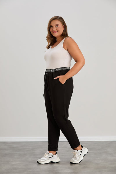 Trening modern marime mare cu banda elastica cu litere