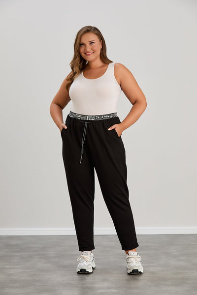 Trening modern marime mare cu banda elastica cu litere
