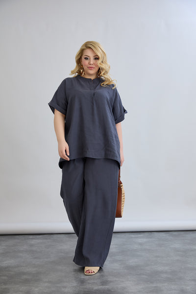 Compleu elegant marime mare din material usor