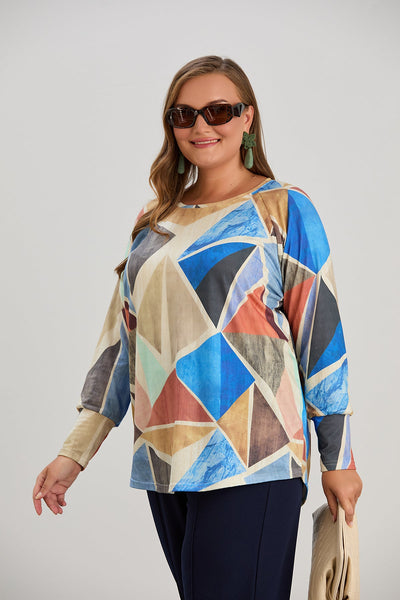 Bluza marime mare cu maneci raglan