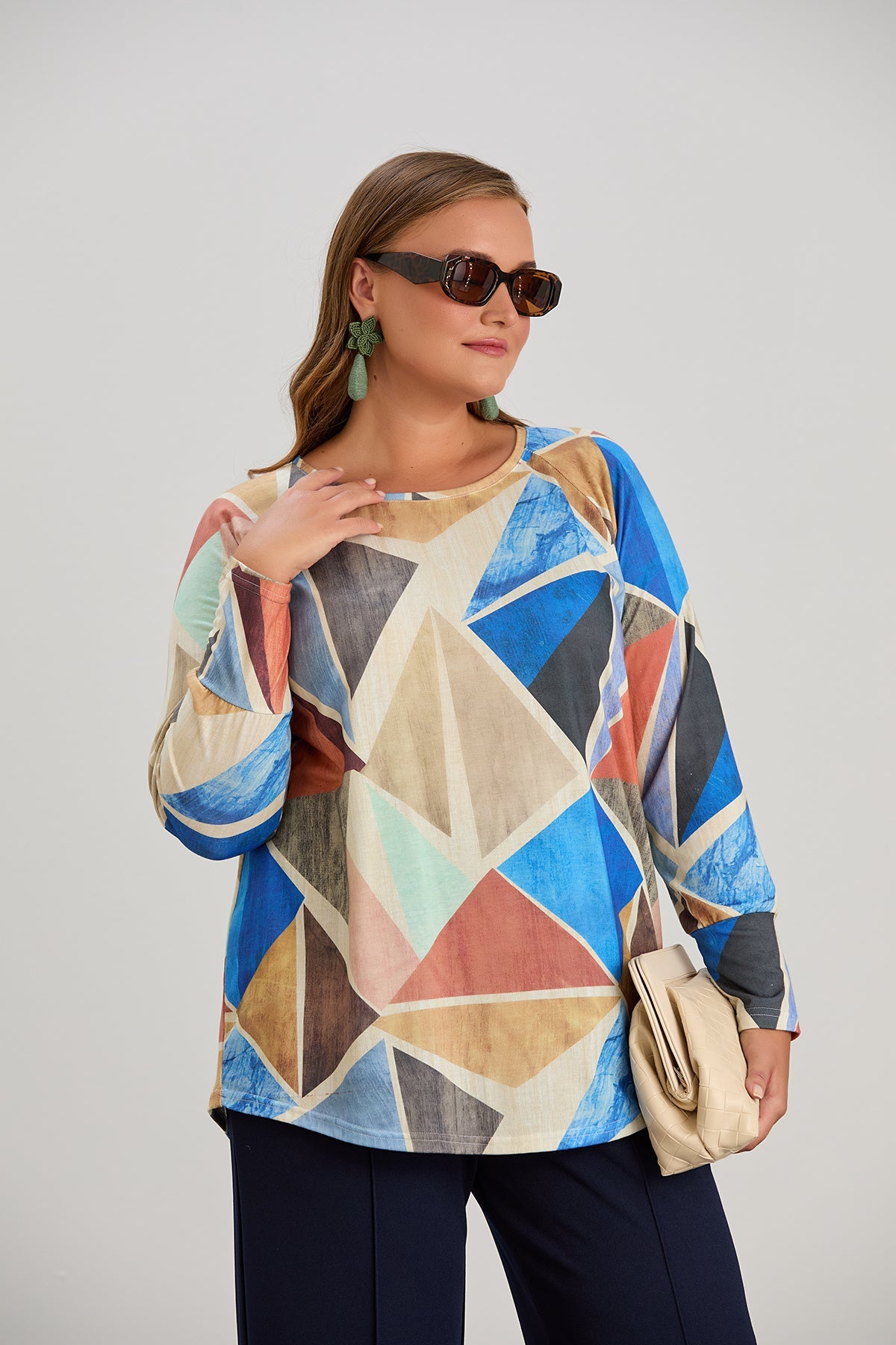 Bluza marime mare cu maneci raglan