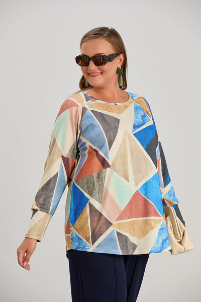 Bluza marime mare cu maneci raglan