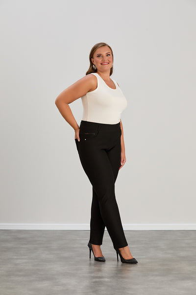 Pantalon modelator marime mare Borisa - negru