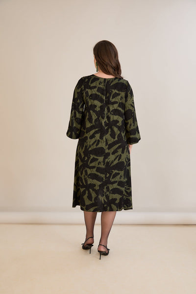 Rochie marime mare croila A din vascoza – verde