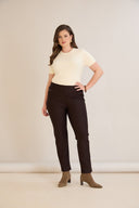 Pantalon modelator marime mare Borisa – maro cafea