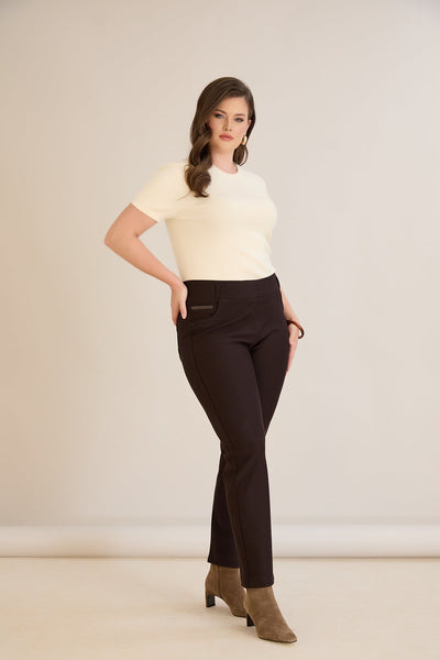 Pantalon modelator marime mare Borisa – maro cafea