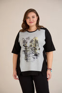 Tricou mărime mare din bumbac cu imprimeu – tigri