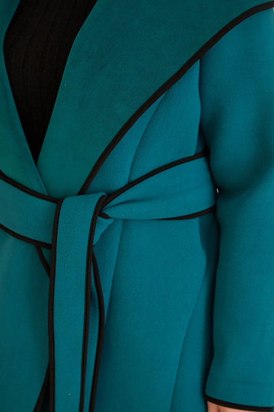 Palton mărime mare de toamnă cu glugă din material ușor