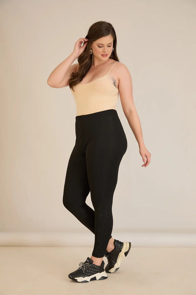 Colanți groși mărimi mari din bumbac cu pietricele, până la 180 cm. șold – varianta 1