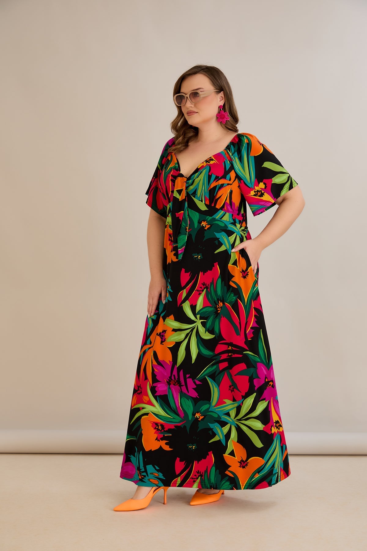 Rochie de vara marime mare Euforie colorata