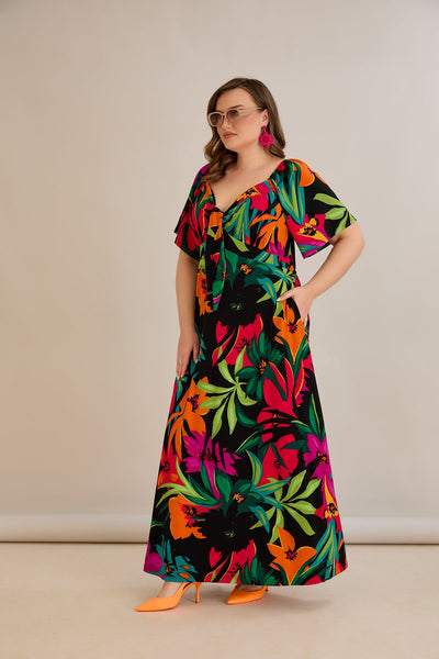 Rochie de vara marime mare Euforie colorata
