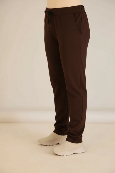 Pantalon sport marime mare Daily - cafea