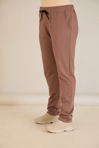 Pantalon sport marime mare Daily - mocca