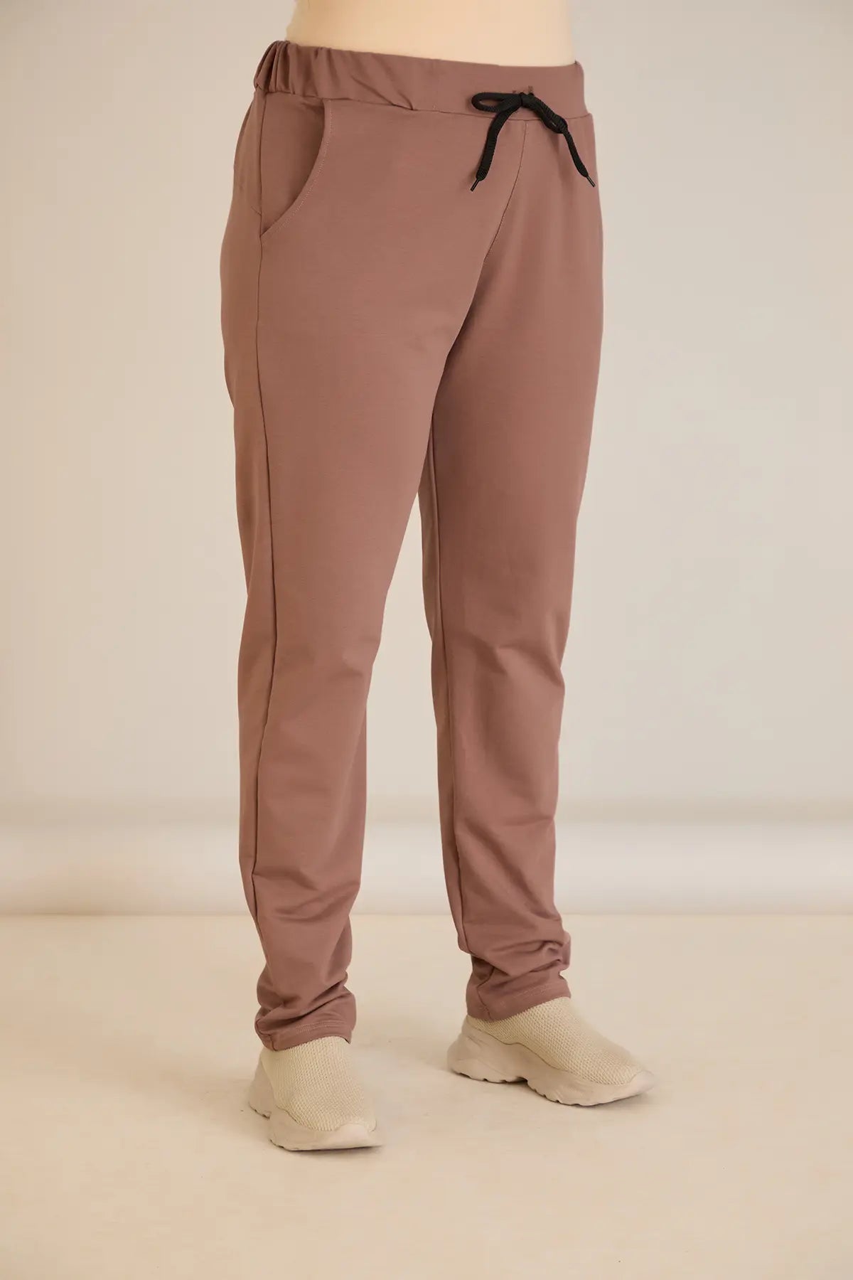 Pantalon sport marime mare Daily - mocca