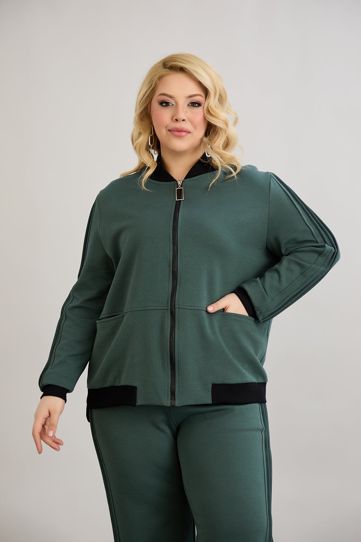 Trening marime mare din bumbac - verde